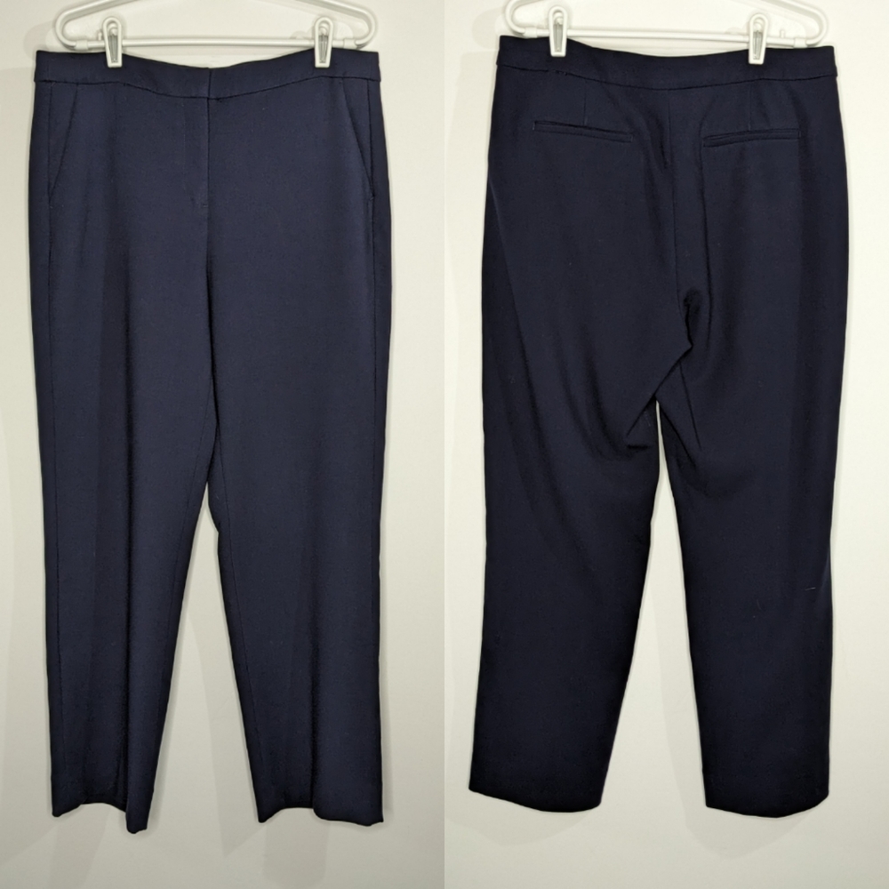 J Crew Kate navy blue professional work slacks pants 12